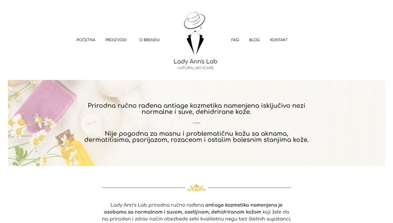 Maja Vučković Izrada sajta za Lady Ann's Lab